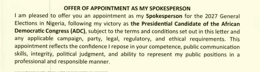Kenneth Okonkwo Appointed Atiku Abubakar’s Spokesperson for 2027 Campaign